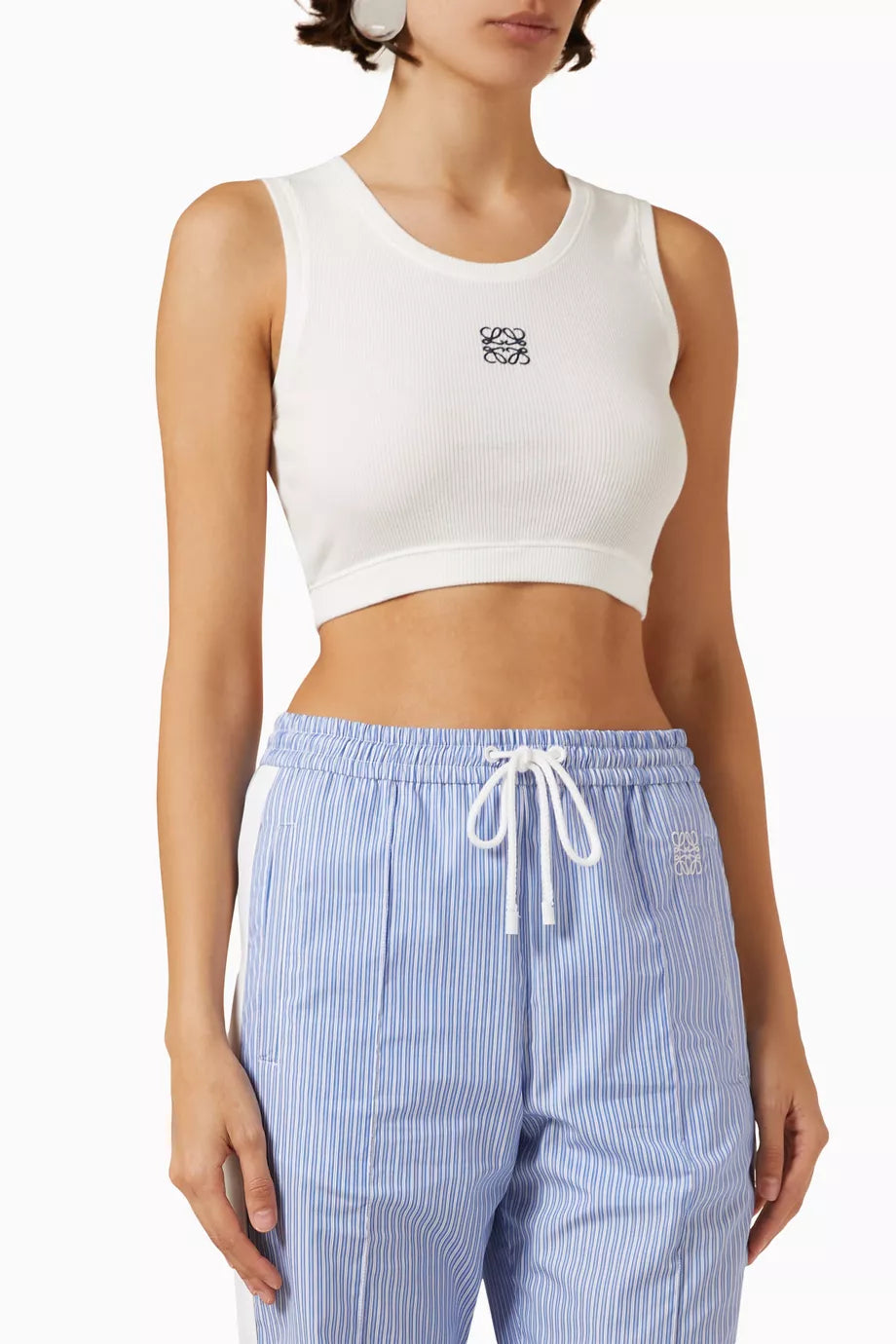Loewe  Cropped Anagram tank top in cotton