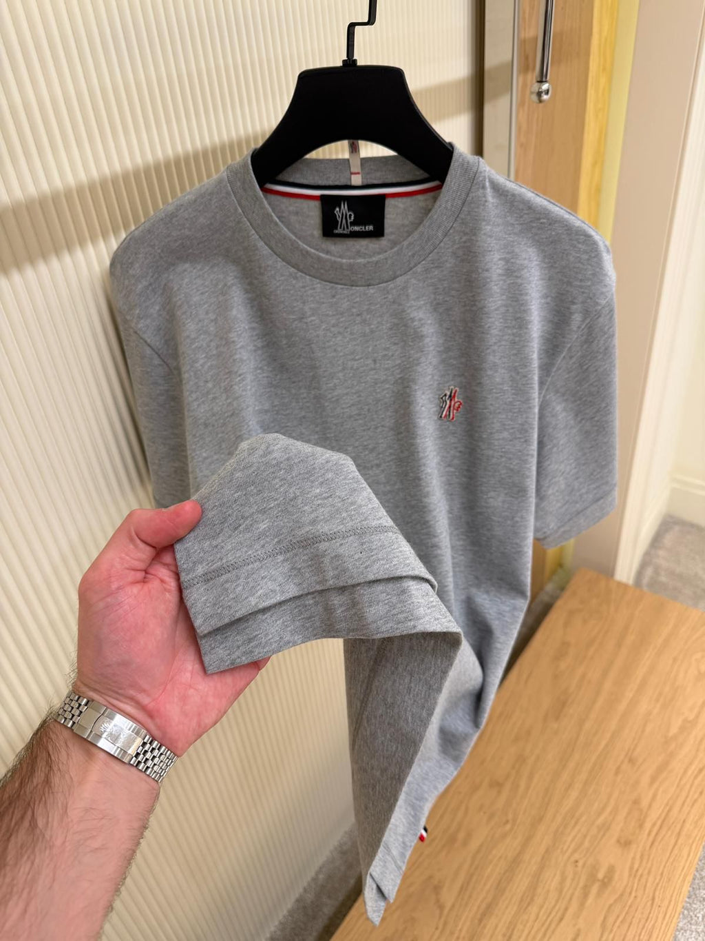 MONCLER Logo Patch Cotton T-Shirt