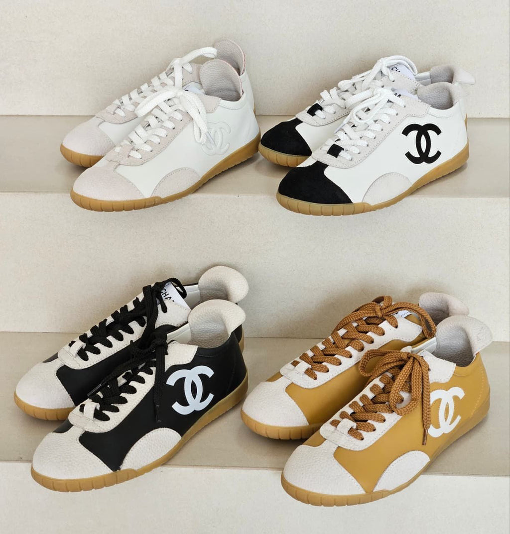 Chanel Sneakers - Calfskin & embossed suede