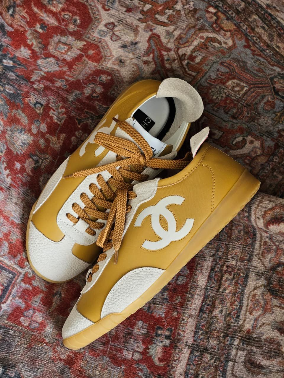 Chanel Sneakers - Calfskin & embossed suede