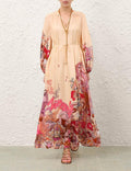 Zimmermann  Awaken Plunge Maxi Dress Ivory Floral Online