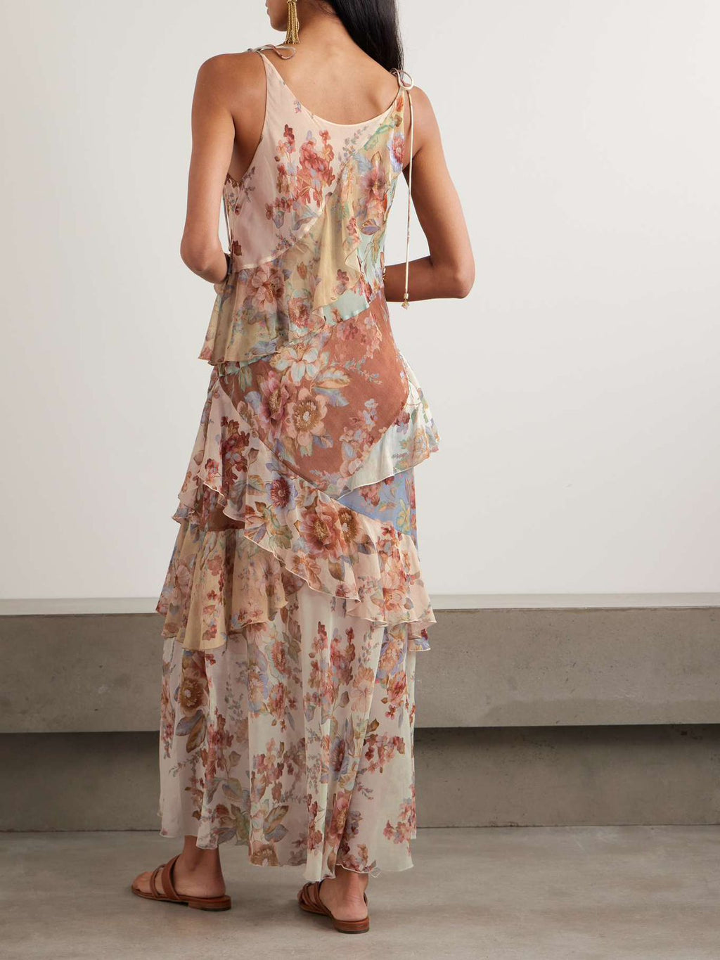 Zimmermann Multicolour Awaken Frill Slip Dress