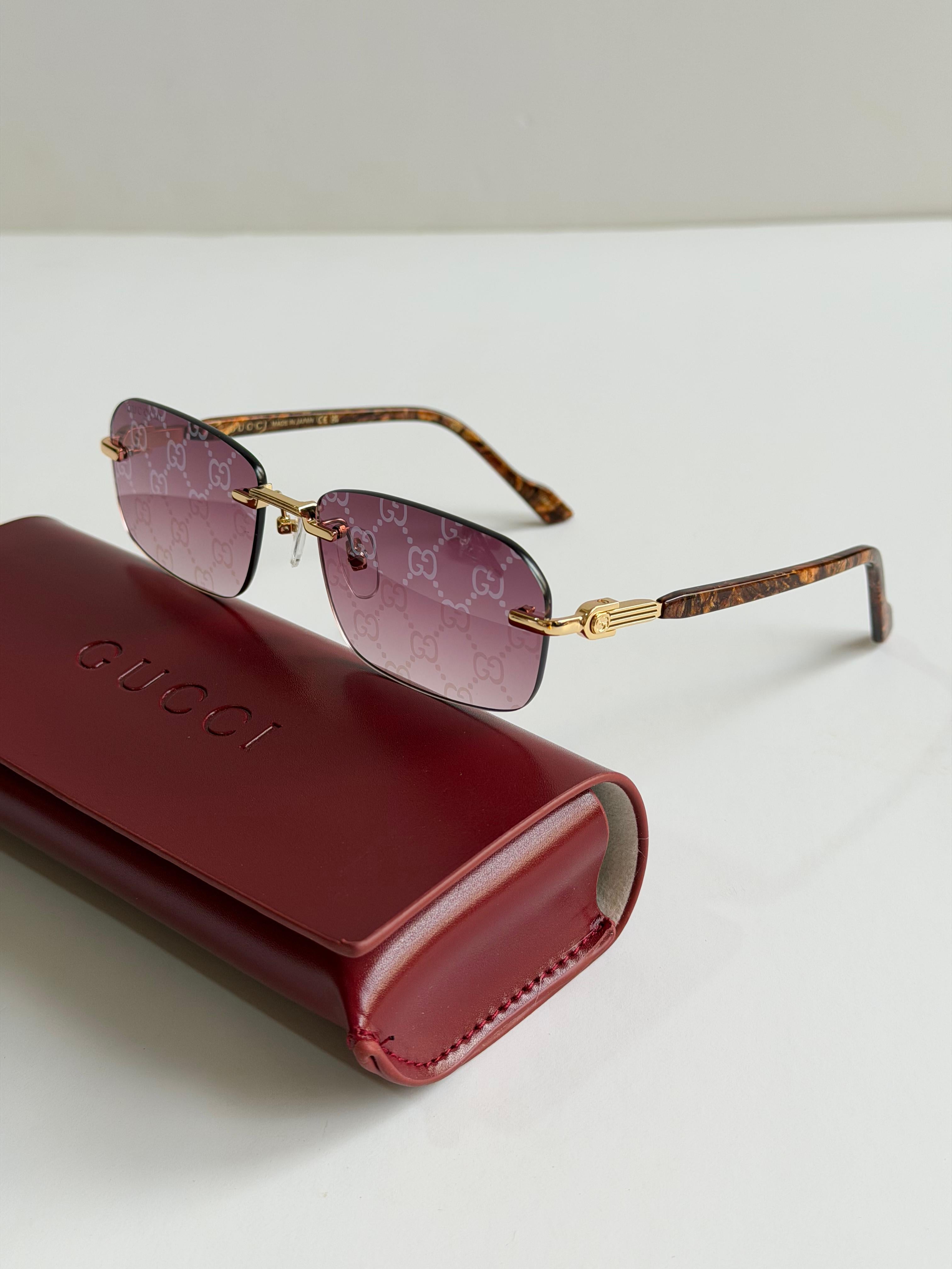 Gucci rectangle-frame  Sunglasses