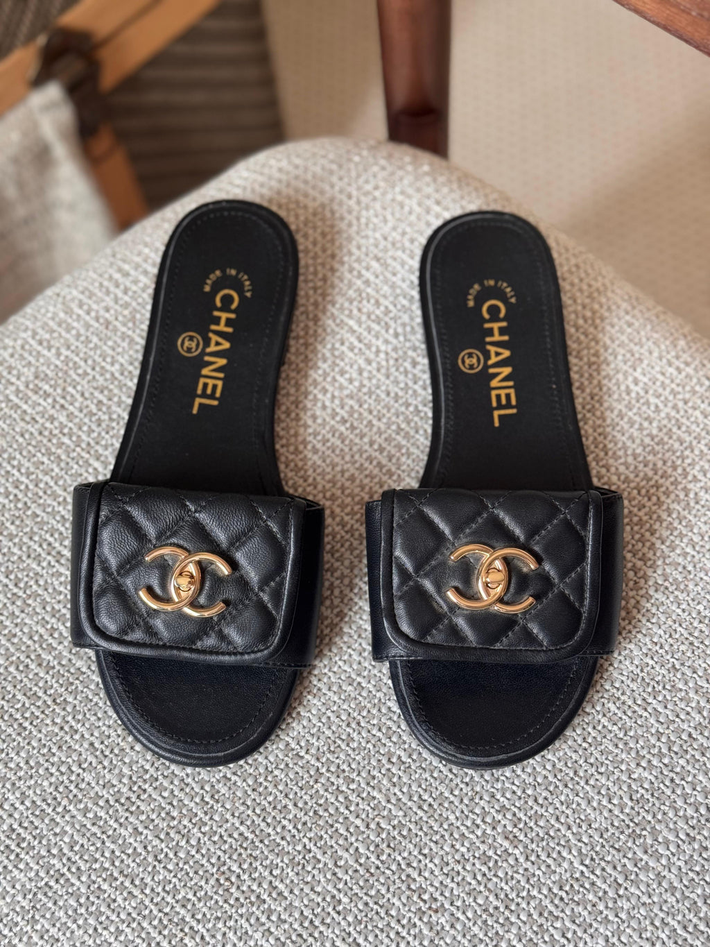Chanel Lambskin Quilted CC