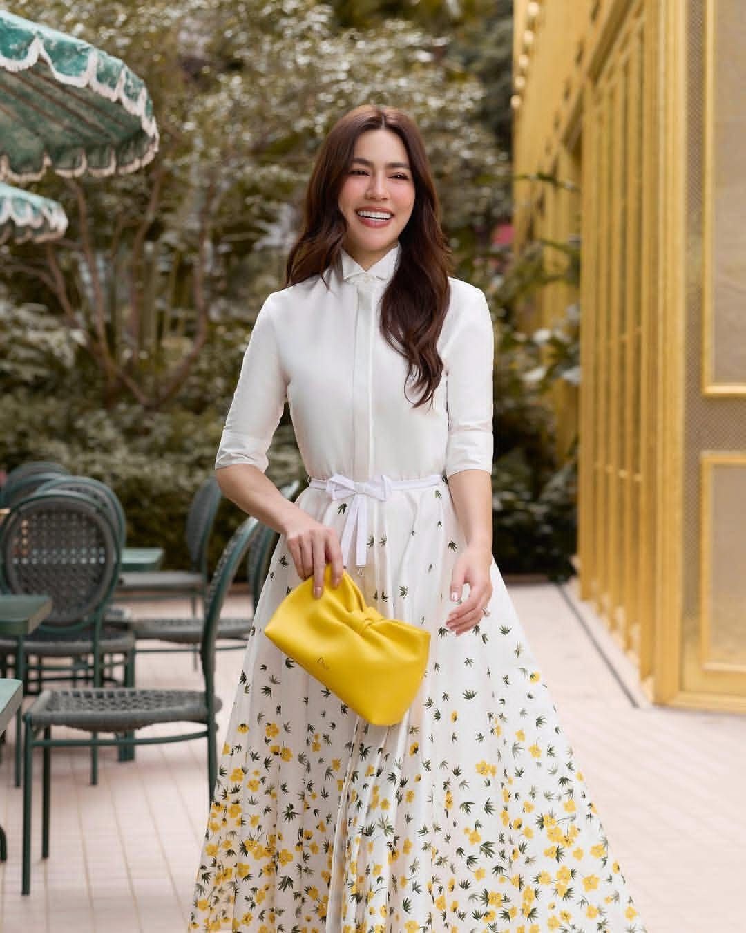 Dior Mid-Length Flared Shirtdress White Cotton