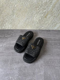 Prada Crochet Flatform Slides