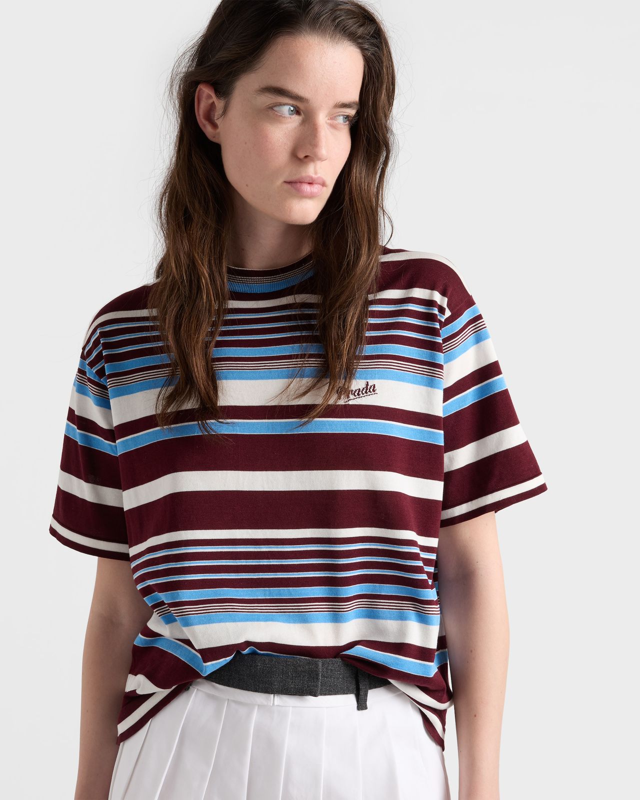 Prada Striped crew-neck T-shirt