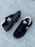 Chanel Trainers In Mesh Suede And Grained Calfskin