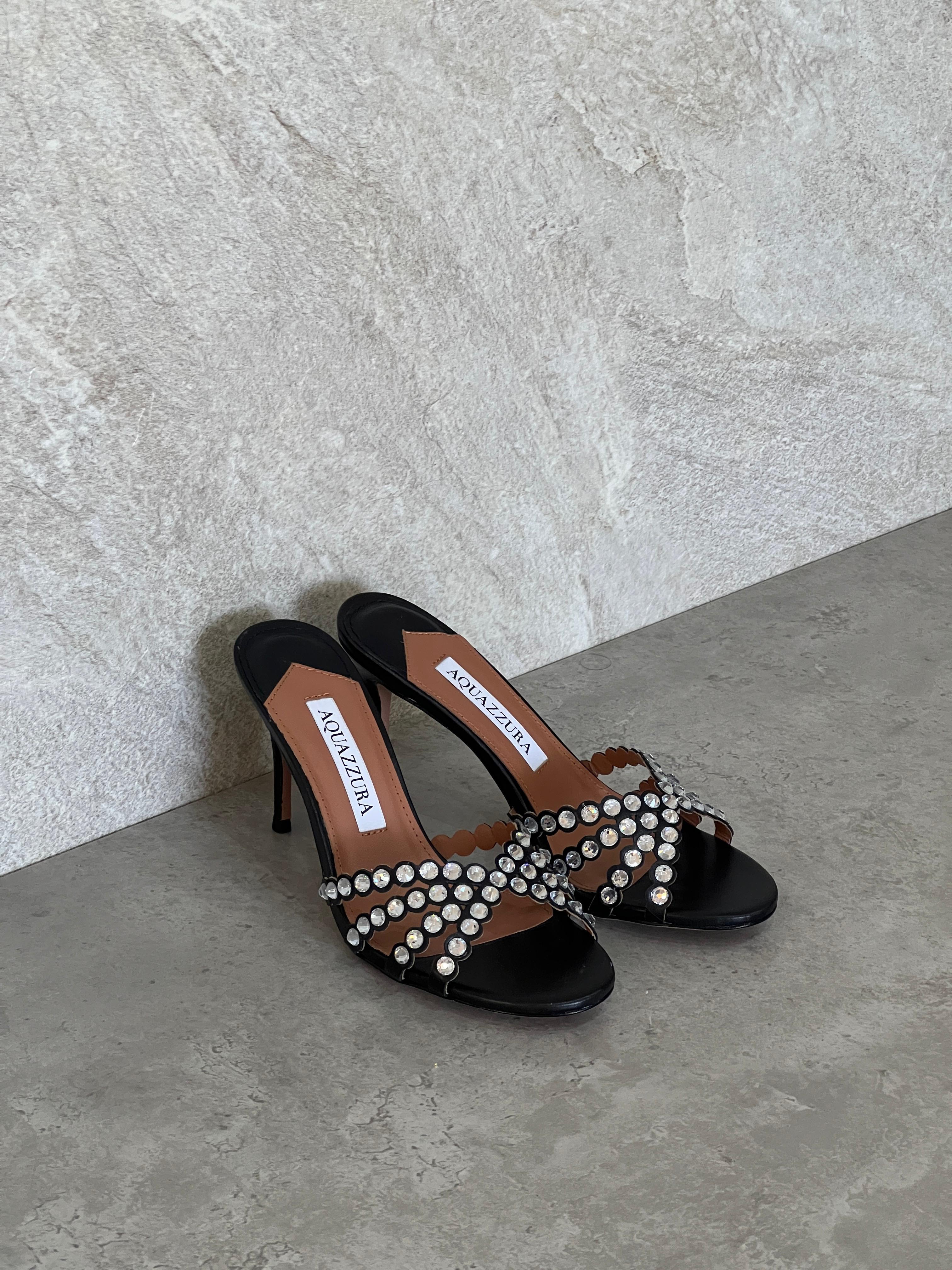 Aquazzura Embellished Tequila Mules 75