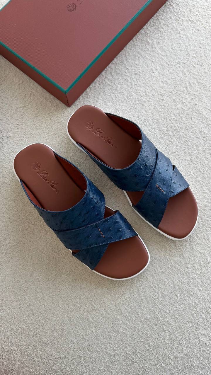 Loro Piana Palm Walk Sandal Ostrich Leather