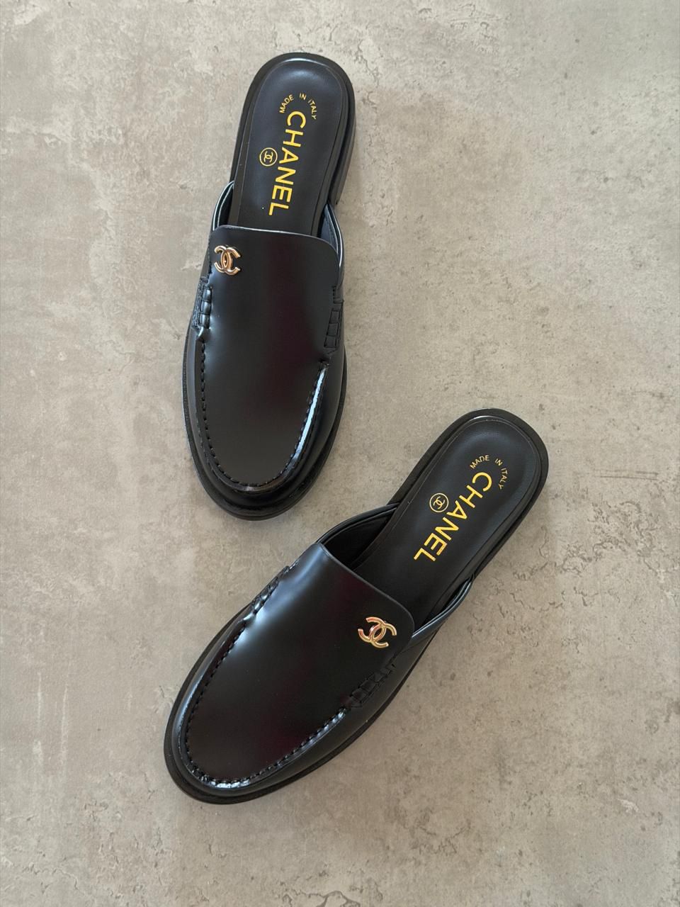 Chanel Mules in Black leather