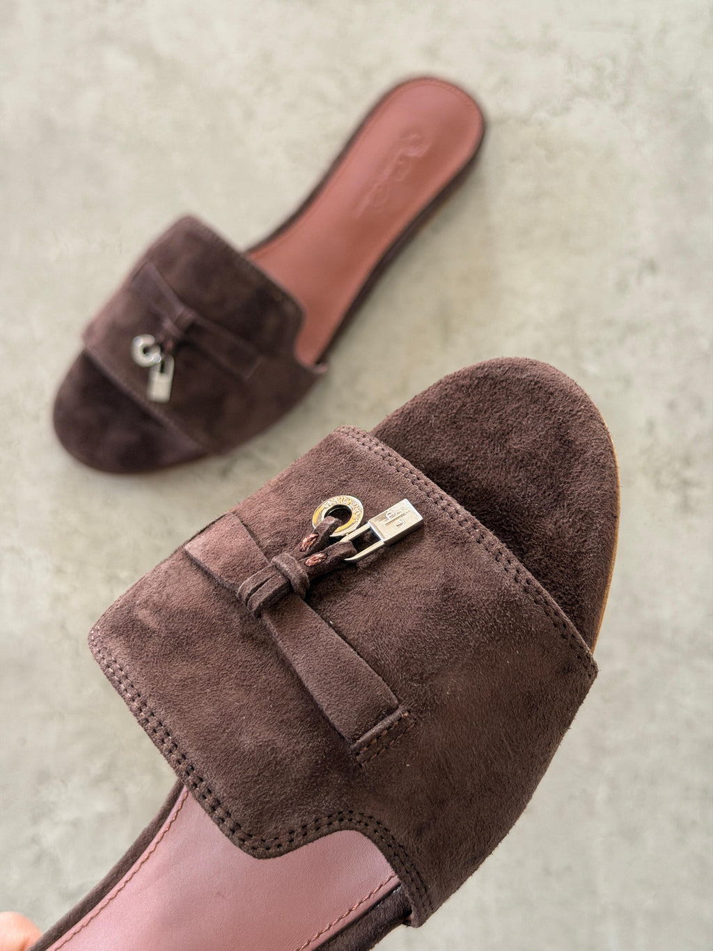Buy Loro Piana brown Summer Charms Flats