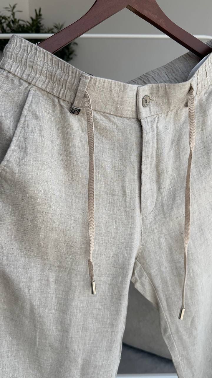 Loro Piana Cotton & Linen Tapered Trousers