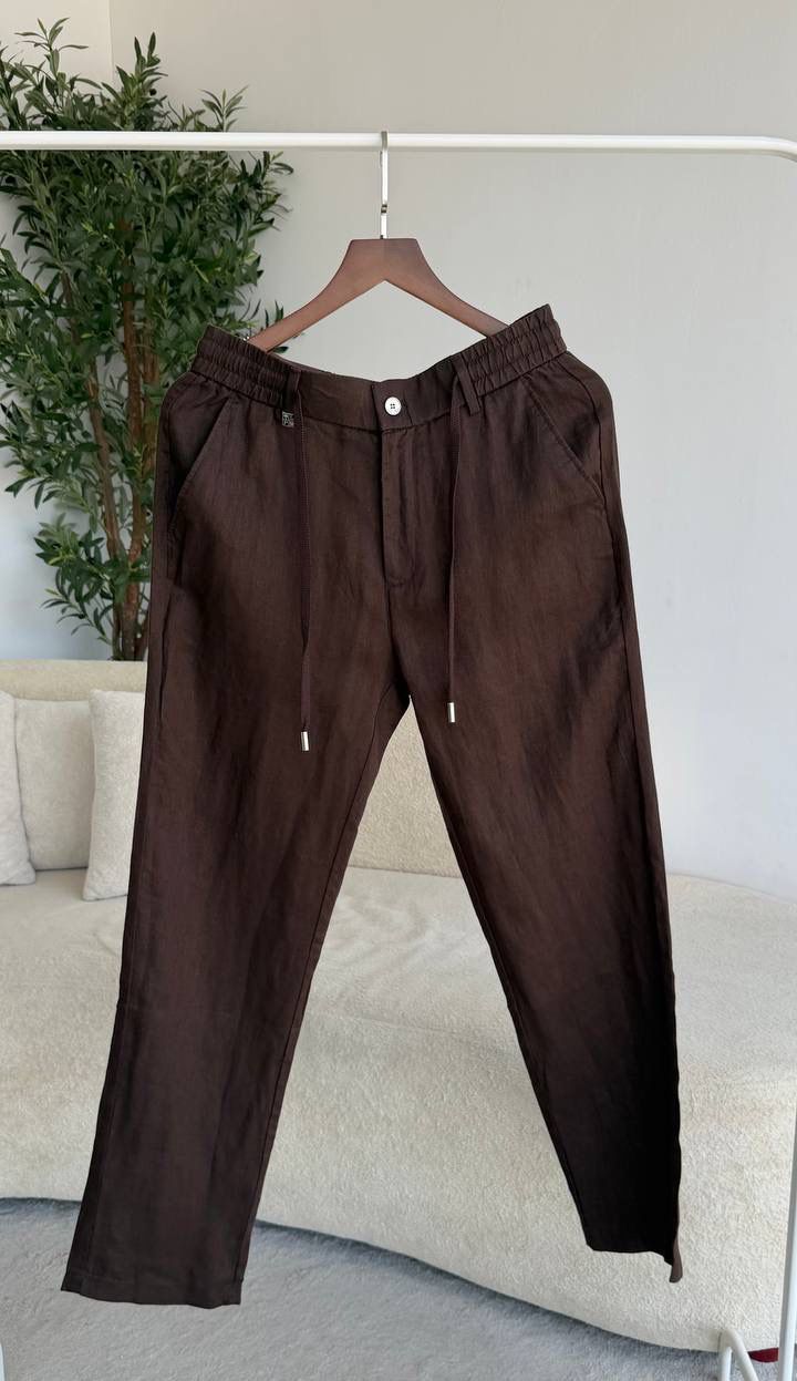 Loro Piana Cotton & Linen Tapered Trousers