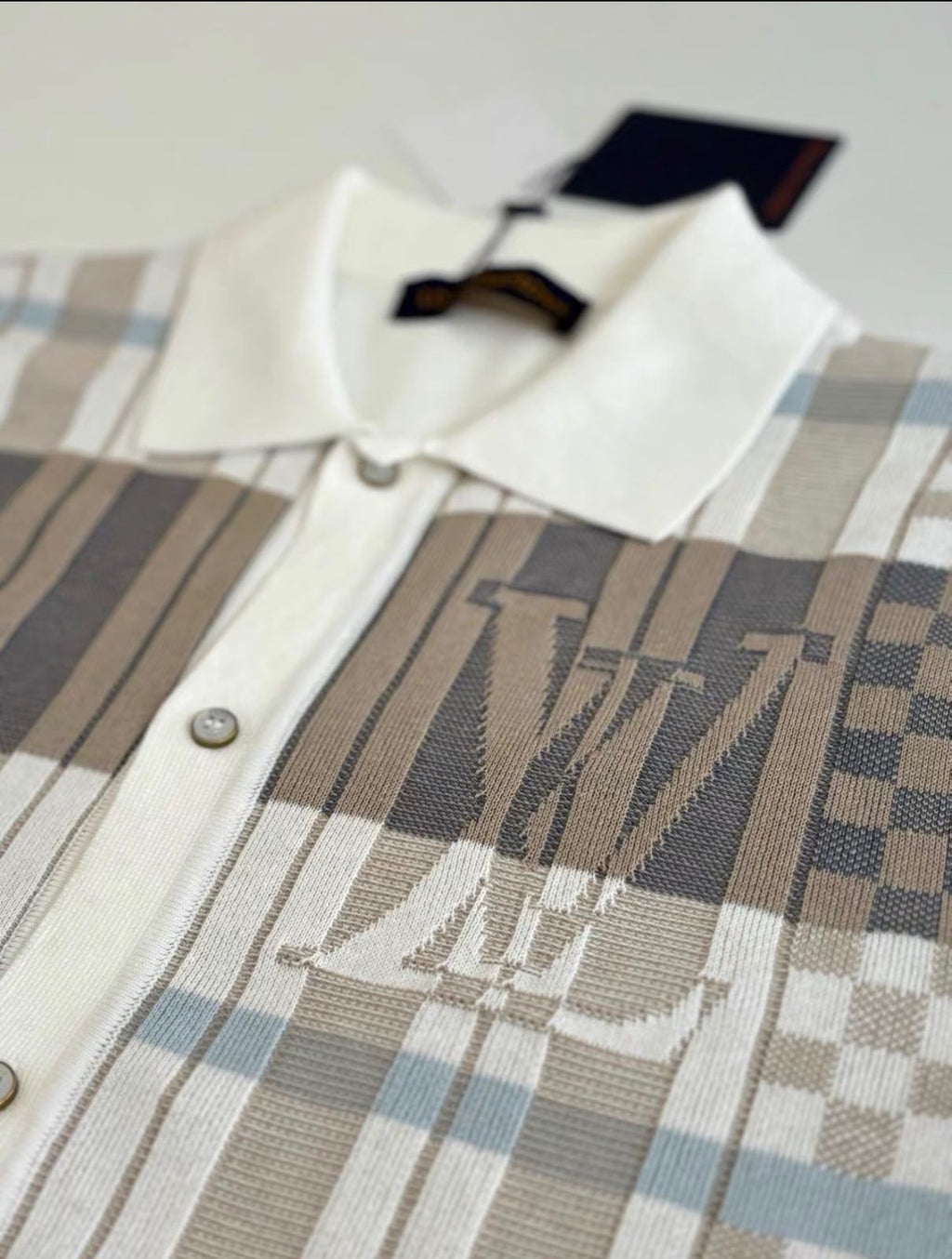 LV Graphic Jacquard Short-Sleeved Shirt