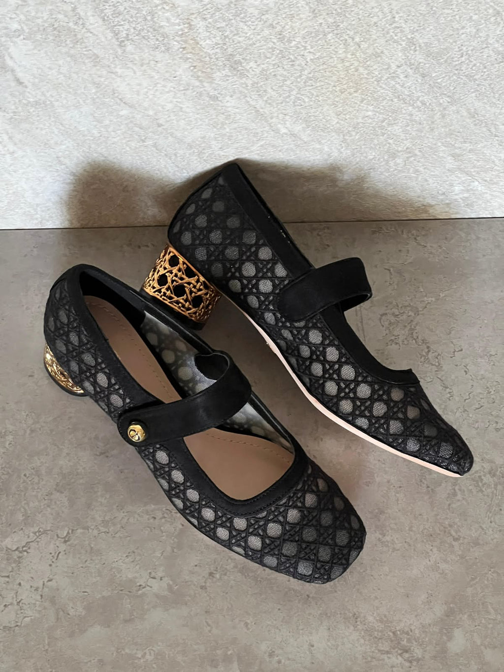 Dior Low heel mesh fabric ballerinas