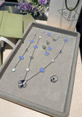 Van Cleef & Arpels Magic Alhambra transformable long necklace, 15 motifs , Earings &  Ring Full Set.