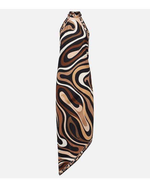 Pucci Marmo Print Long Dress