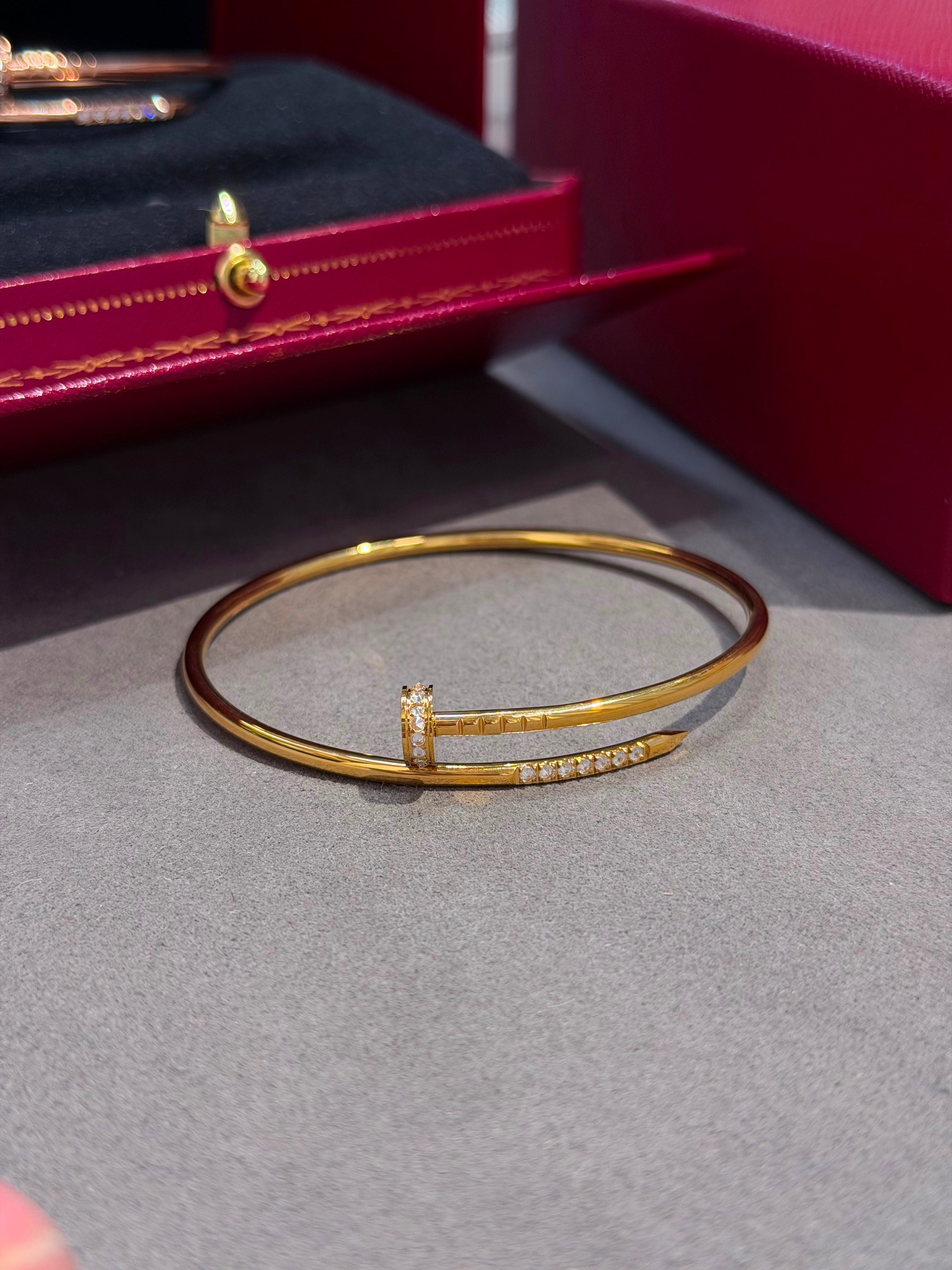 Cartier just un clou New Bangle with Stone.