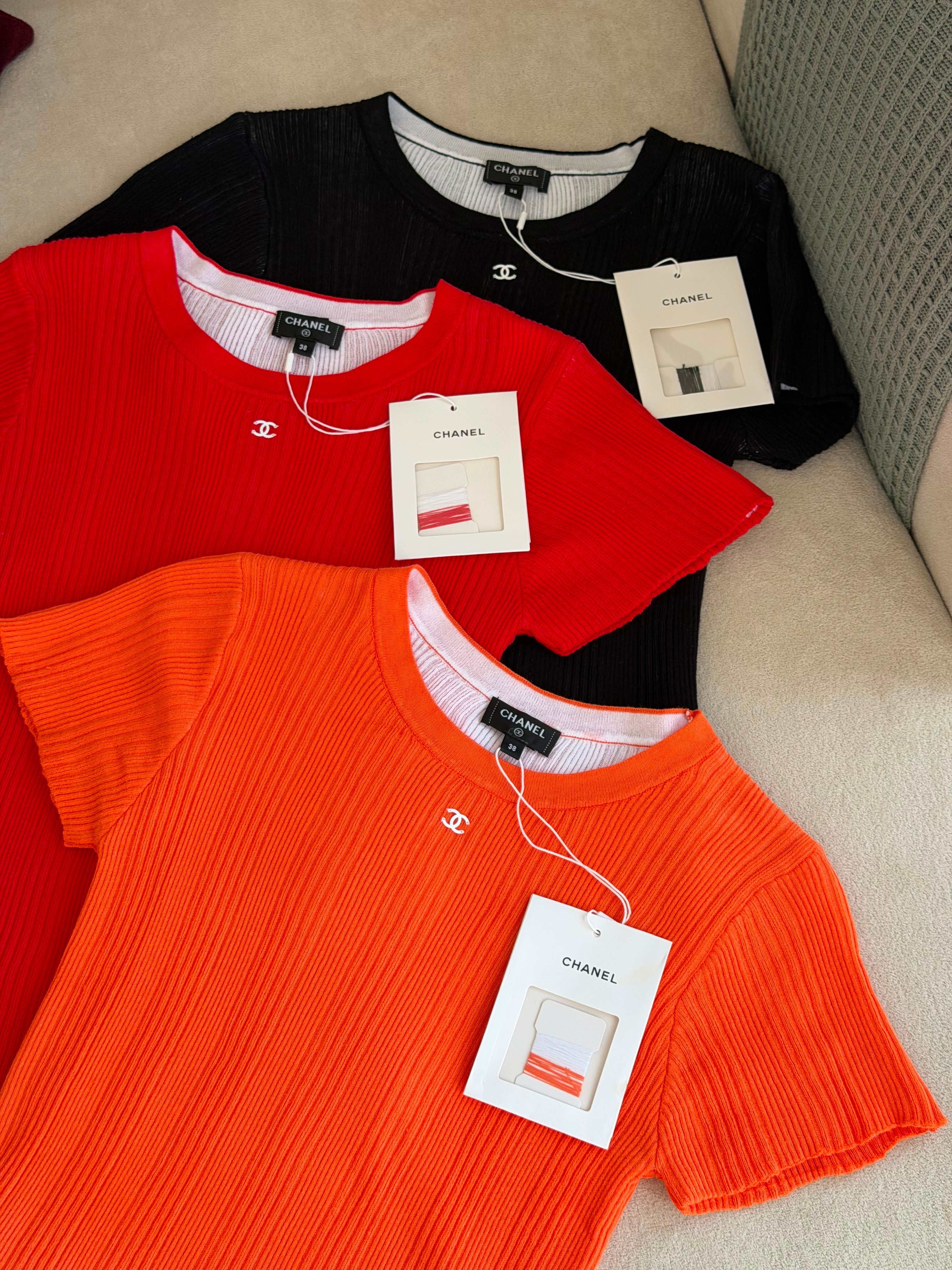 Chanel CC logo short sleeved shirt