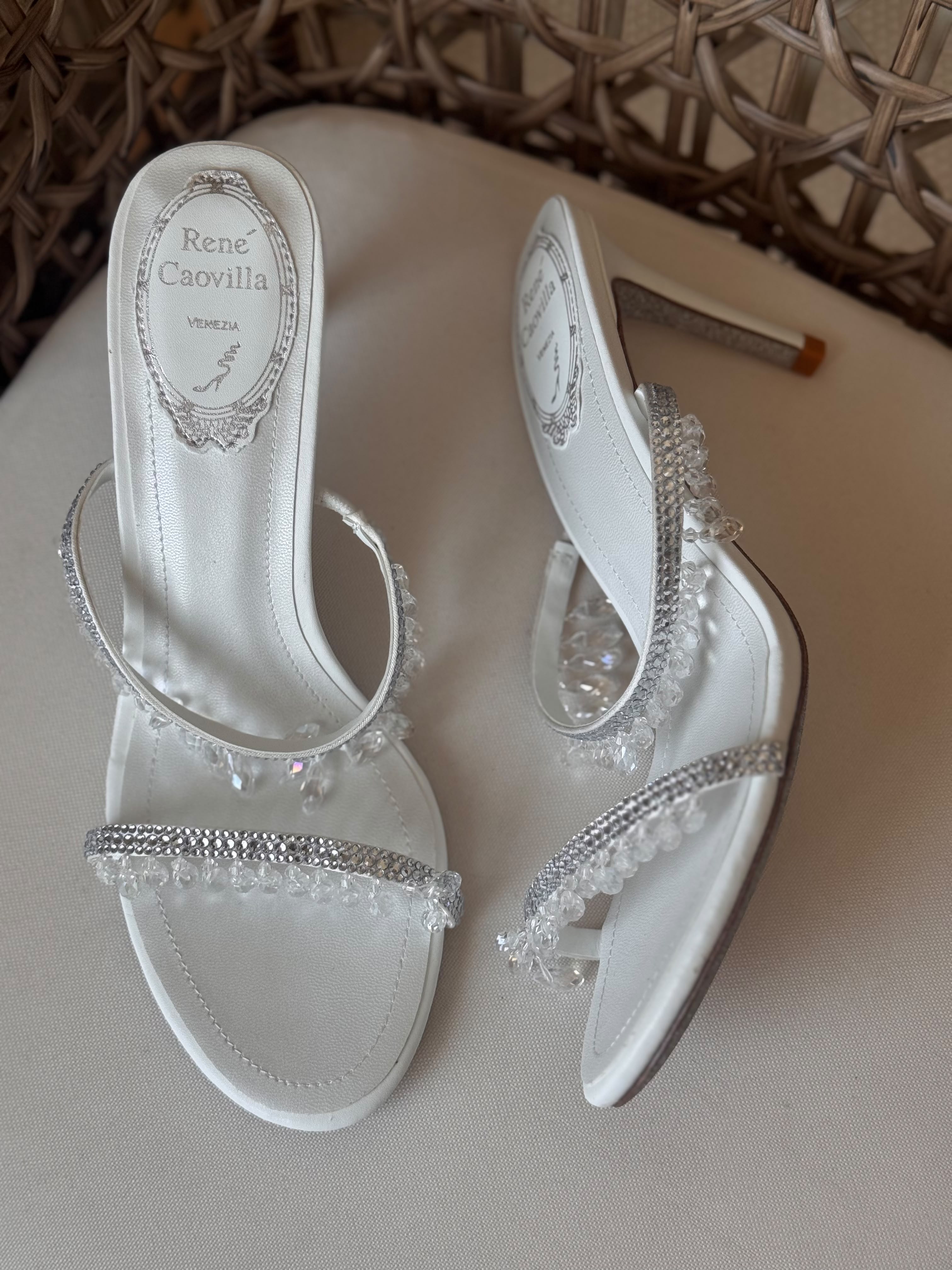 René Caovilla 80mm Chandelier Mules
