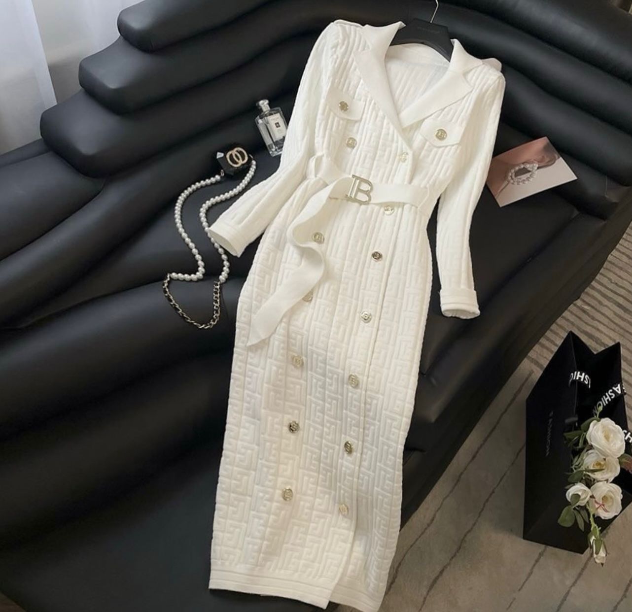 Balmain button-embellished Tweed Mini Dress
