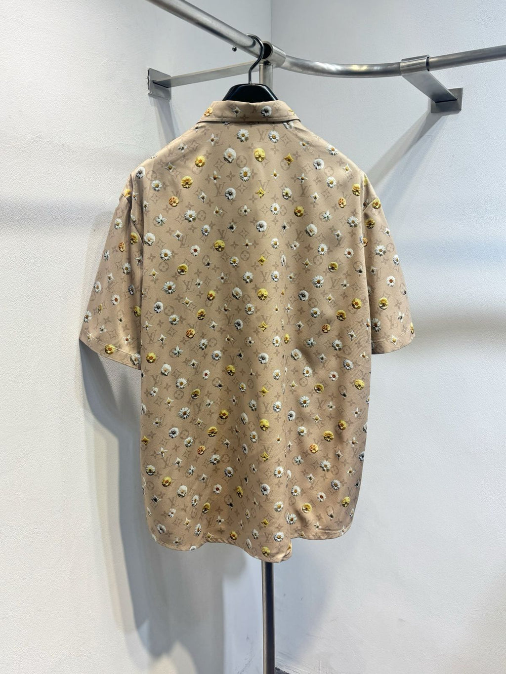 Louis Vuitton Monogram Printed Short-Sleeved Silk Shirt