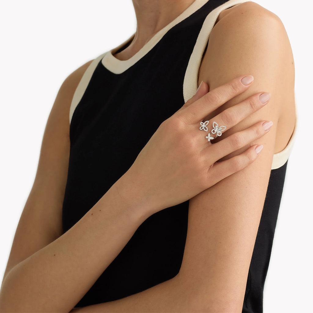 GRAFF Triple Butterfly Silhouette Diamond Ring