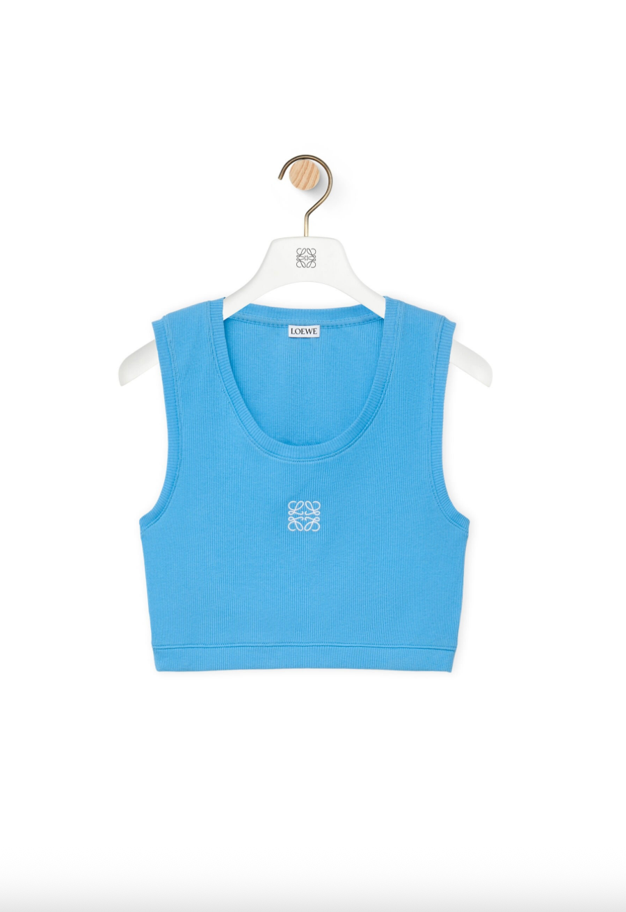 Loewe  Cropped Anagram tank top in cotton
