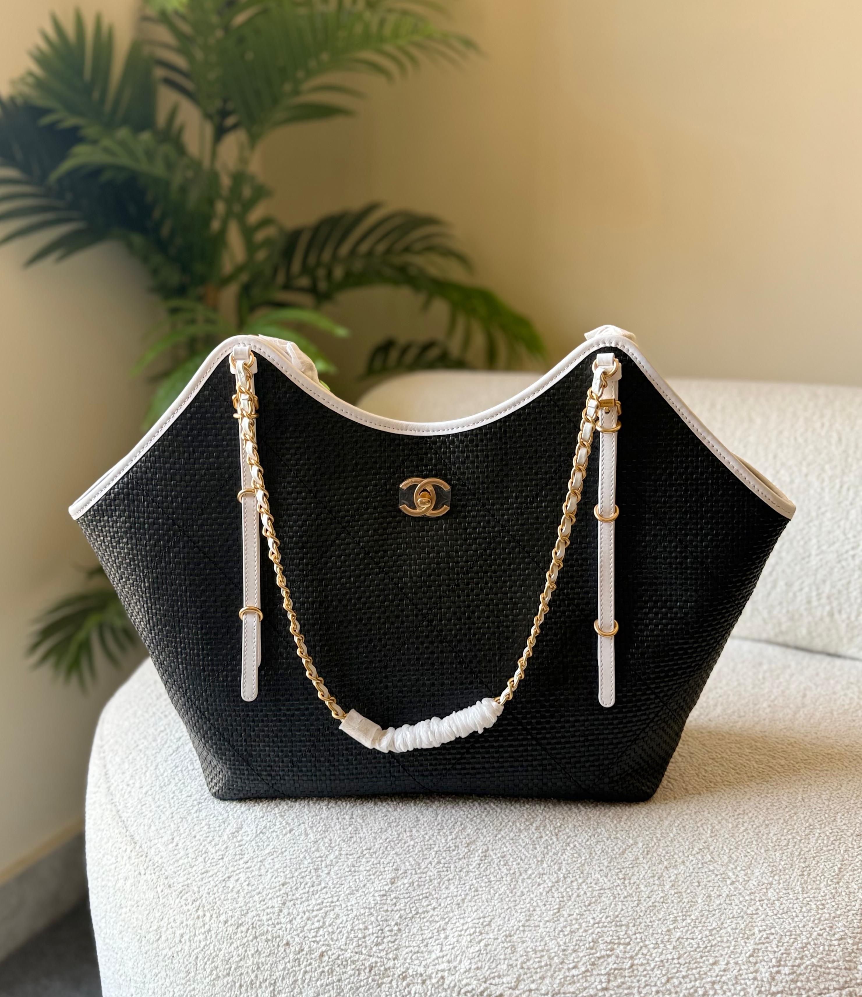 Chanel Small Straw Shopping Bag