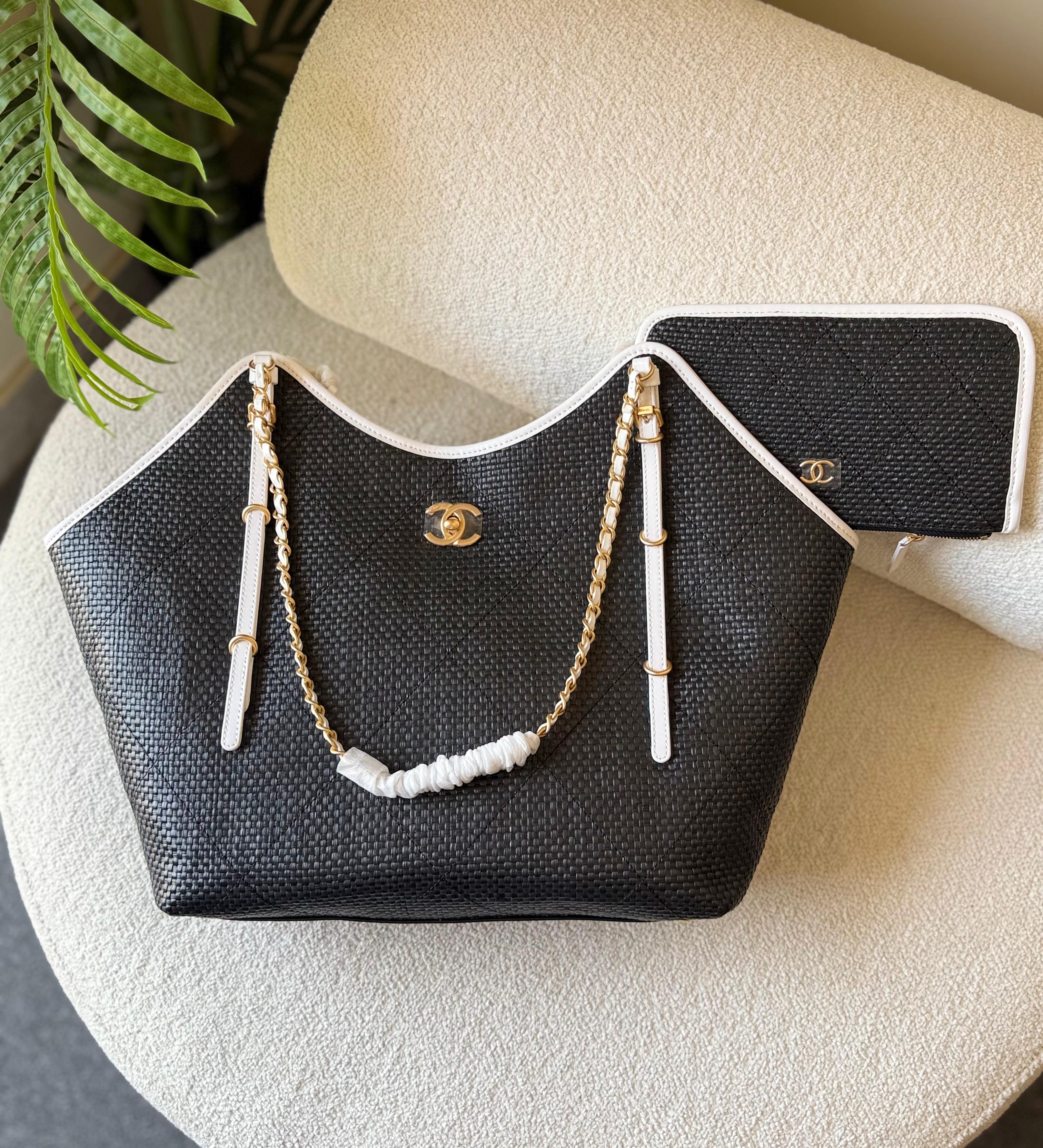 Chanel Small Straw Shopping Bag